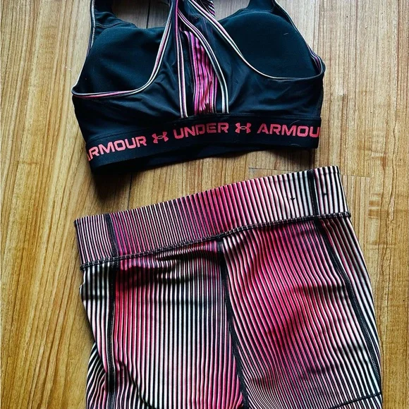 Under Armour Black and Pink Performance Athletic Shorts - Picture 2 of 9